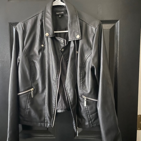 New Look Jackets & Blazers - New Look Black Leather look  Jacket for Women